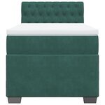 vidaXL Sommier à lattes de lit et matelas Vert foncé 80x200 cm Velours