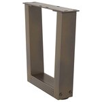 vidaXL Pieds de table basse en forme de V  2 pièces  acier naturel  30 x (30-31 3) cm