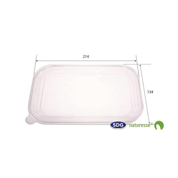 Couvercle en pla  transparent pour barquette 13049 - sdg - lot de 500 -  - acide polyactique (pla)