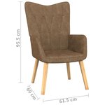 vidaXL Chaise de relaxation avec tabouret Taupe Tissu