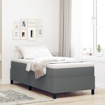 vidaXL Lit à ressorts avec matelas gris clair  90 x 200 cm  en tissu côtelé.