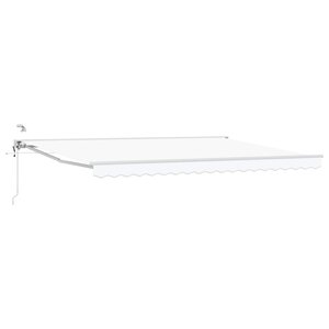vidaXL Auvent rétractable électrique Blanc 4 5 × 3 5 m