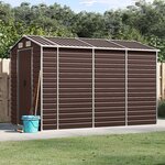 vidaXL Abri de jardin marron 191x300x198 cm acier galvanisé
