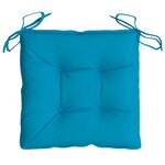 vidaXL Coussins de chaise lot de 2 bleu clair 50x50x7 cm tissu oxford