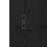vidaXL Porte-manteau mural Montage mural Chêne noir 96 x 1 5 x 90 cm