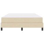 vidaXL Lit à ressorts avec matelas Crème 140 x 200 cm tissu