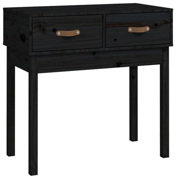 vidaXL Table console Noir 76 5x40x75 cm Bois massif de pin