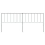 vidaXL Tête de lit métal blanc 200 cm