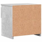 vidaXL Table de chevet Gris béton 40x30x39 cm Aggloméré