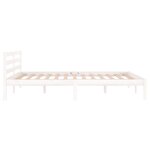vidaXL Cadre de lit sans matelas bois de pin massif 140x200 cm blanc