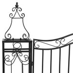 vidaXL Portail de jardin noir 121x8x180 cm fer forgé
