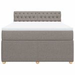 vidaXL Sommier à lattes de lit avec matelas Taupe 160x200 cm Tissu