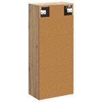 vidaXL Meuble de lavabo mural Chêne artisanal 35 x 20 x 81 cm