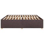 vidaXL Cadre de lit sans matelas marron foncé 180x200 cm tissu