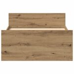 vidaXL Cadre de lit sans matelas chêne artisanal 75x190 cm