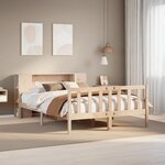 vidaXL Lit bibliothèque sans matelas 120x190 cm bois de pin massif