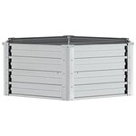 vidaXL Lit surélevé de jardin 129x45 cm Acier galvanisé Argenté