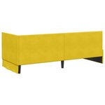 vidaXL Cadre de lit d'angle Jaune 80 cm x 200 cm tissu