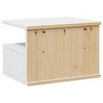 vidaXL Cabinet de chevet HILL Blanc 40 x 31 x 27 cm Pin massif