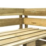 vidaXL Canapé d'angle palette de jardin vert bois de pin imprégné