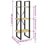 vidaXL Bibliothèque à 3 niveaux 40x30x105 cm Bois de pin massif