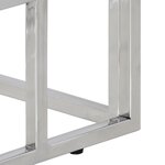 vidaXL Table console argenté acier inoxydable et verre trempé