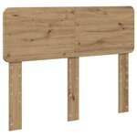 vidaXL Cadre de lit Chêne artisan 120 x 190 cm Pin massif