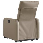 vidaXL Fauteuil inclinable de massage Cappuccino Similicuir