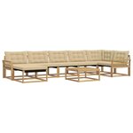 vidaXL Ensemble de canapés d'extérieur 8 pc Blanc et Beige