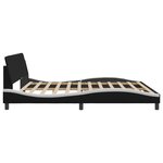 vidaXL Cadre de lit sans matelas noir et blanc 200x200 cm similicuir