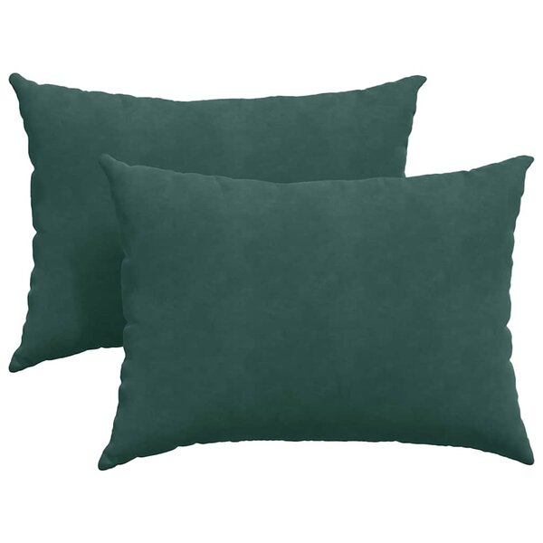vidaXL Coussins de canapé 2 Pièces Vert foncé 70 x 50 cm