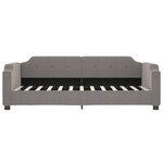 vidaXL Lit de jour avec gigogne et tiroirs sans matelas taupe 90x200cm