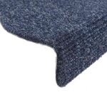 vidaXL Tapis d'escalier autocollants 30 pièces 56 x 17 x 3 cm Bleu Demi-rond