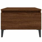 vidaXL Tables d'appoint 2 Pièces Chêne marron 50x46x35 cm Bois ingénierie