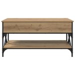 vidaXL Table basse Chêne artisanal 100 x 50 x 50 cm Bois d'ingénierie