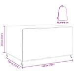 vidaXL Housse pour mobilier d'extérieur Noir 180 x 150 x 85 cm 600D