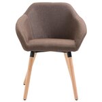 vidaXL Chaises à manger lot de 6 marron tissu