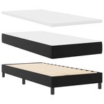 vidaXL Lit à ressorts avec matelas Noir 90 x 190 cm Simili cuir