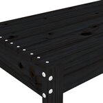 vidaXL Banc de jardin noir 110x38x45 cm bois massif de pin