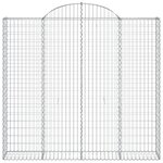 vidaXL Paniers à gabions arqués 7 Pièces 200x50x180/200 cm Fer galvanisé