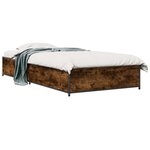 vidaXL Cadre de lit Chêne fumé 80 x 200 cm Bois d'ingénierie