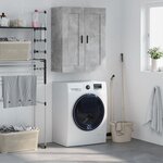 vidaXL Armoire murale gris béton 69 5x34x90 cm bois d'ingénierie