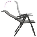 vidaXL Chaises pliables de jardin lot de 2 gris résine tressée