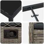 vidaXL Ensemble de salle à manger pour jardin 5 Pièces Gris polyrotin