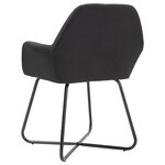 vidaXL Chaises à manger lot de 4 noir tissu