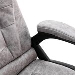 vidaXL Chaise de bureau gris clair similicuir daim