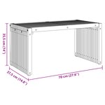 vidaXL Table d'appoint de jardin 70x37.5x35.5 cm Bois massif Teck
