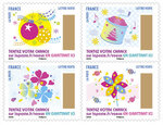 Carnet de timbres à gratter - Plus que des vœux - 12 timbres autocollants