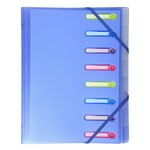 Trieur Polypropylène 3 Rabats Chromaline 8 compartiments Coloris Aléatoire x 10 EXACOMPTA