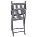 vidaXL Chaises pliables d'extérieur lot de 8 et coussins Bois d'acacia
